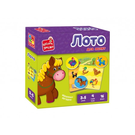 Игра развивающая Лото, Ферма, Vladi Toys VT2100-08 Игра развивающая Лото, Ферма, Vladi Toys VT2100-08