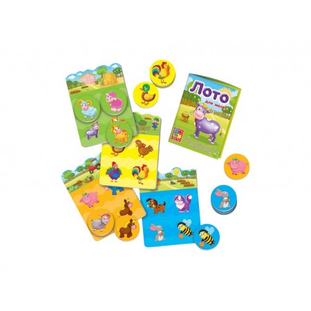 Игра развивающая Лото, Ферма, Vladi Toys VT2100-08 Игра развивающая Лото, Ферма, Vladi Toys VT2100-08