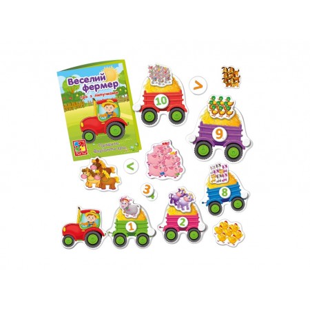 Гра розвиваюча з липучками Веселий фермер, Vladi Toys VT2100-13 Гра розвиваюча з липучками Веселий фермер, Vladi Toys VT2100-13