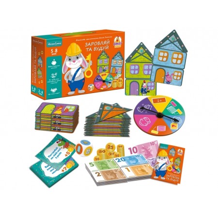 Игра настольная экономична, Зарабатывай и строй, Vladi Toys VT2312-04