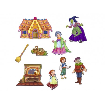 Магнитный театр, Пряничная избушка, Vladi Toys VT3206-54 Магнитный театр, Пряничная избушка, Vladi Toys VT3206-54
