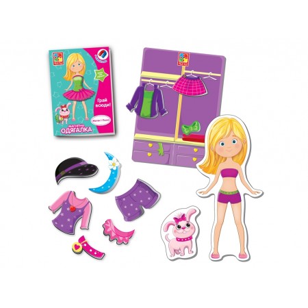 Магнітна одягалка Меган і Поллі, Vladi Toys VT3702-11 Магнітна одягалка Меган і Поллі, Vladi Toys VT3702-11