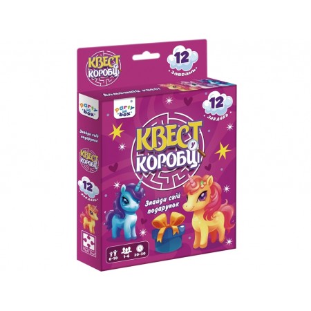 Игра настольная развлекательная Квест в коробке, Единорожки, Vladi Toys VT5902-01 Игра настольная развлекательная Квест в коробке, Единорожки, Vladi Toys VT5902-01