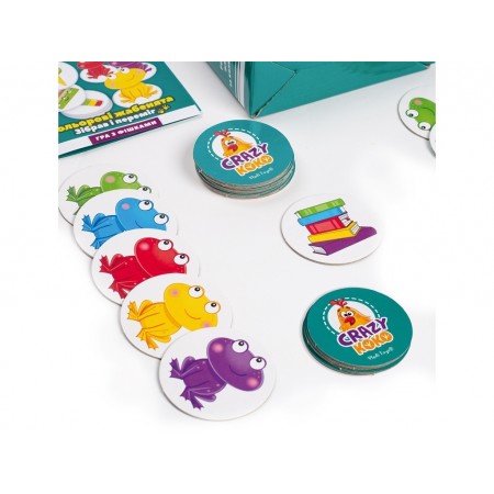 Гра настільна Crazy Koko Кольорові жабенята, Vladi Toys VT8025-06 Гра настільна Crazy Koko Кольорові жабенята, Vladi Toys VT8025-06