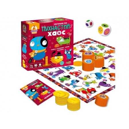 Игра настольная развлекательная, Пушистый хаос, Vladi Toys VT8055-32 Игра настольная развлекательная, Пушистый хаос, Vladi Toys VT8055-32