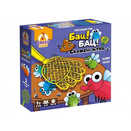 Игра настольная развлекательная, Бац! Бац! Бешеные мухи, Vladi Toys VT8055-37 Игра настольная развлекательная, Бац! Бац! Бешеные мухи, Vladi Toys VT8055-37
