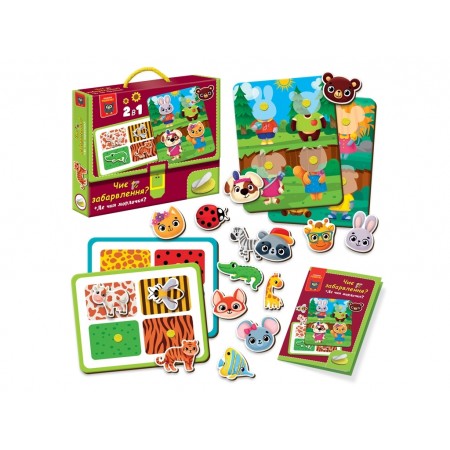 Игра развивающая с липучками, Чья окраска? Где чья мордашка?, Vladi Toys VT1310-06