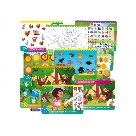 Игра развивающая Vladi Toys карты пиши-стирай "Панда" VT5010-42