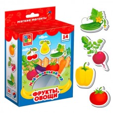 Игра настольная Vladi Toys "Мой маленький мир "Фрукты,Овощи" VT3106-11 Набор содержит: 14 магнитов, инструкцию.
Возраст: 3-5 лет.
Размер: 130 x 70 x 210 мм