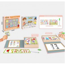 Магнитная игра математика BabyToys 81 элемент с фломастером