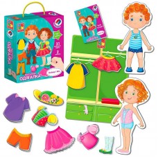 Магнитная одевалка Vladi Toys Оливер и Мия для девочки