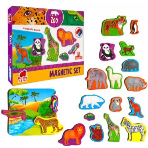  Магнітний набір "Zoo" with board RK2090-02 "Vladi Toys", 19 магнітів, в коробці