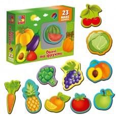 Магнитный набор Vladi Toys овощи и фрукты 23 элемента VT 3106-28
