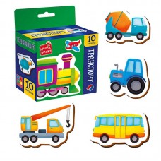 Набір магнітів Транспорт Vladi Toys VT3106-35, 10 шт
