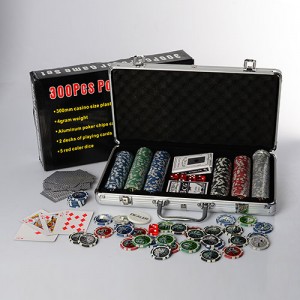 Настольная игра M 2778 покер, 300 фишек с номиналом, карты, кубик, в чемодане