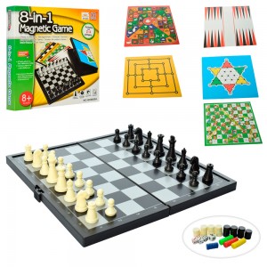Настільна гра QX6608A 8в1 шахи, нарди, шашки, лудо та ін.