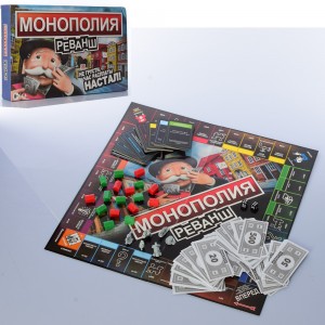 Настольная игра SC805E Монополия, игровое поле, карточки, фишки, купюры, фигурки