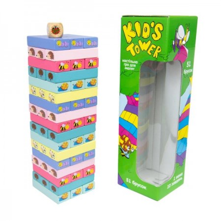 Настільна гра Strateg Kid's Tower Дженга укр. мовою Настільна гра Strateg Kid's Tower Дженга укр. мовою
