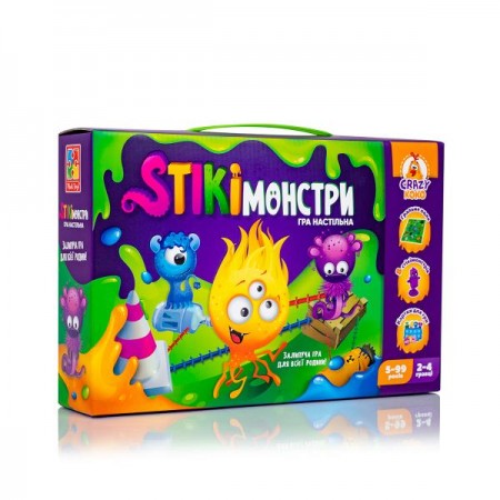 Настільна гра Vladi Toys Стікімонстри VT8055-35 Настільна гра Vladi Toys Стікімонстри VT8055-35