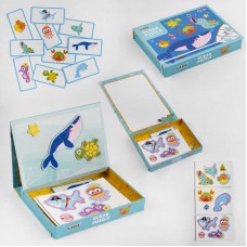 Магнитные пазлы BabyToys Морские жители 10 карточек Магнитные пазлы BabyToys Морские жители 10 карточек