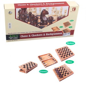 Шахматы 822 3в1 нарды, шашки, деревянные