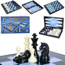 Шахматы MC 1178/8899 магнитные, 3в1 (шахматы, шашки, нарды), фигуры-пластик, размер поля 35-31,5см,в кор-ке, 32-18,5-5см