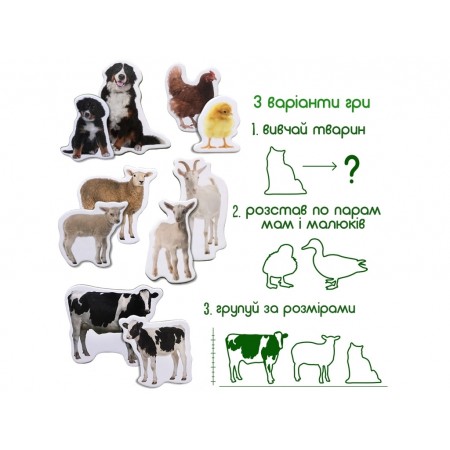 Набір магнітів Farm Mom and Baby Magdum ML4031-08 EN Набір магнітів Farm Mom and Baby Magdum ML4031-08 EN