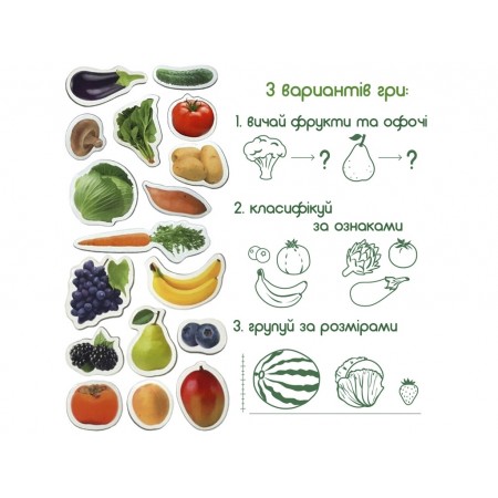 Набор магнитов Fruits and vegetables Magdum ML4031-15 EN Набор магнитов Fruits and vegetables Magdum ML4031-15 EN