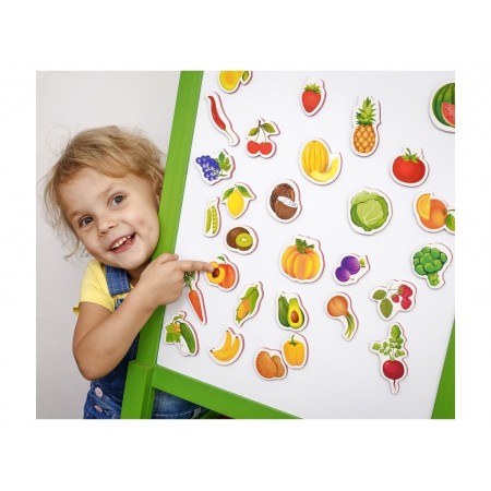 Мягкие магниты Фрукты, овощи, Vladi Toys VT3106-11
