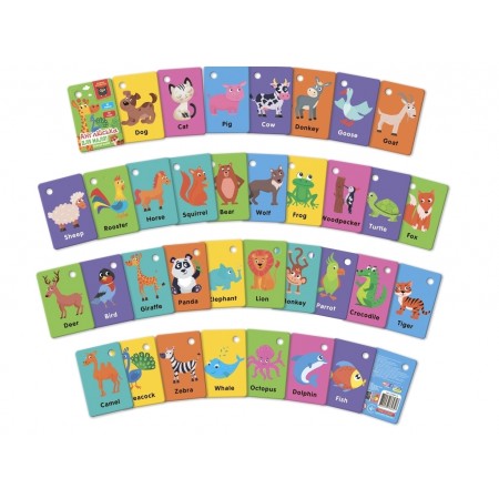 Игра развивающая Карточки на кольце, Английский, Мир животных, Vladi Toys VT5000-15 Игра развивающая Карточки на кольце, Английский, Мир животных, Vladi Toys VT5000-15