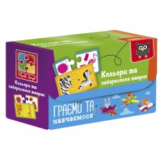 Пазлы Найди пару, Цвета и окраска животных, Vladi Toys VT5003-02 Пазлы Найди пару, Цвета и окраска животных, Vladi Toys VT5003-02