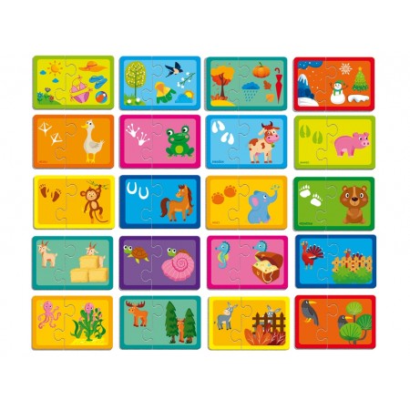 Пазли Знайди пару, Пори року, Чиї сліди? Хто заховався, Vladi Toys VT5003-04 Пазли Знайди пару, Пори року, Чиї сліди? Хто заховався, Vladi Toys VT5003-04