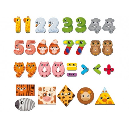 Магнитная игра, Чудо-математика, Цифры и фигуры, Vladi Toys VT5411-19 Магнитная игра, Чудо-математика, Цифры и фигуры, Vladi Toys VT5411-19