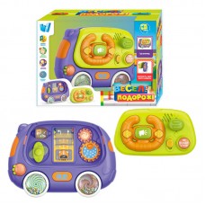 Автобус "Веселі подорожі" 84183 "WToys", ОЗВУЧУВАННЯ УКРАЇНСЬКОЮ МОВОЮ, підсвічування, пісні, віршики, рухомі шестерні, спінер, колеса-брязкальця, в коробці