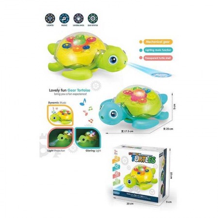 Игрушка черепашка BabyToys 168-43 со светом и музыкой
