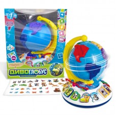Диво-глобус 62609 "WToys", ОЗВУЧУВАННЯ УКРАЇНСЬКОЮ МОВОЮ, 7 віршів, 7 пісень, 10 казок, ноти, цифри, сортер, намистини, підсвічування, в коробці