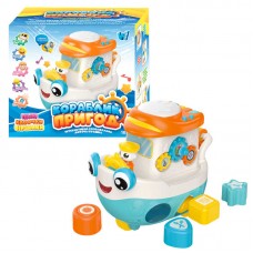 Гра "Кораблик пригод" 45234 "WToys", ОЗВУЧ. УКРАЇНСЬКОЮ МОВОЮ, 8 казок, ноти, підсвічування, пісні, тріскачка, пискавка, цифри, каталка, рухомі елементи, в коробці