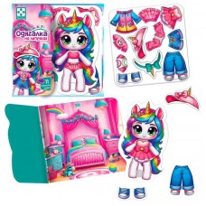 Развивающая игрушка Vladi Toys Единорожка с липучками 11 предметов