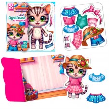 Развивающая игрушка Vladi Toys Кошеня с липучками и одеждой