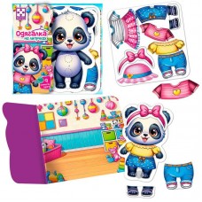 Развивающая игрушка Панда с липучками Vladi Toys 9 предметов одежды