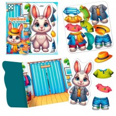 Развивающая игрушка с липучками Зайчик VT1320-04 Vladi Toys 10 предметов одежды