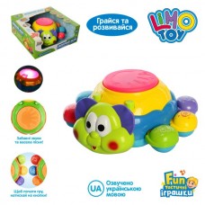 Игра 7259 UA Добрый жук, 19см, учебный (цвета, животные), ездит, музыка-звук (УКР), звуки животных, режим вопросов, свет, песня, на бат-ке, в коробке, 25,5-24,5-10см