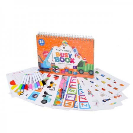 Обучающая бизикнига BabyToys 88995-7-9-89000 с липучками