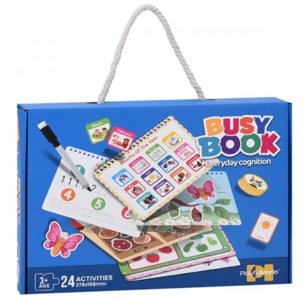 Обучающая бизикнига BabyToys 88995-7-9-89000 с липучками