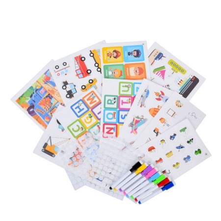 Обучающая бизикнига BabyToys 88995-7-9-89000 с липучками