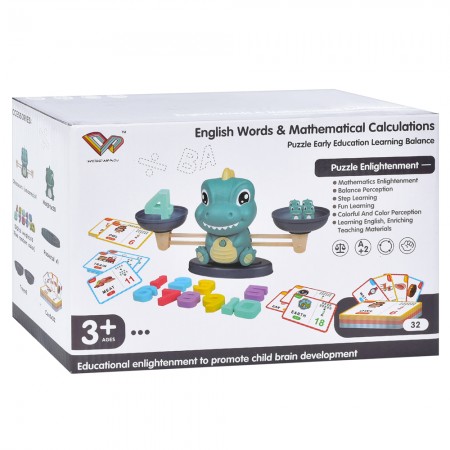 Навчальна гра BabyToys DW558-07-08 балансир з тваринами та цифрами Навчальна гра BabyToys DW558-07-08 балансир з тваринами та цифрами