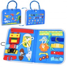 Навчальна гра BabyToys бізібук з застібками та шнурівкою для дітей від 1 року Навчальна гра BabyToys бізібук з застібками та шнурівкою для дітей від 1 року