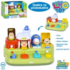 Игра FT 0059 Шумная ферма, учебная, 27-16-16см, домашние животные, музыка-звук(УКР), стихи, песня, Pop up, подвижные детали, 2 режима громкости, в кор-ке, на бат-ке