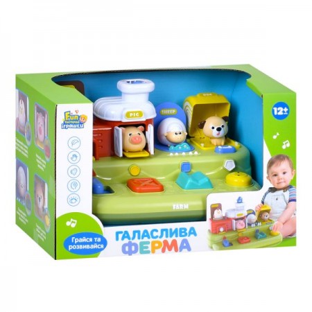 Игра FT 0059 Шумная ферма, учебная, 27-16-16см, домашние животные, музыка-звук(УКР), стихи, песня, Pop up, подвижные детали, 2 режима громкости, в кор-ке, на бат-ке Игра FT 0059 Шумная ферма, учебная, 27-16-16см, домашние животные, музыка-звук(УКР), стихи, песня, Pop up, подвижные детали, 2 режима громкости, в кор-ке, на бат-ке