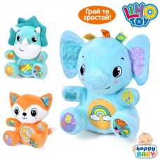 Игра HB 0053 ABC учебное, животное, 22см, плюш, музыка-звук (англ), цифры, звуки животных, 3 вида, на бат-ке